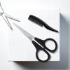 2 Pack Men's Beard & Mustache Scissors & Mini Comb Trimming Kit Black 4 inch view 4