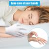 7 Pairs White Cotton Gloves, Breathable Cotton Gloves for Dry Hands Sleeping, Washable Eczema Moisturizing Glove Overnight for Women Men, Christmas Wedding Costume Work Glove for Serving Inspection view 2
