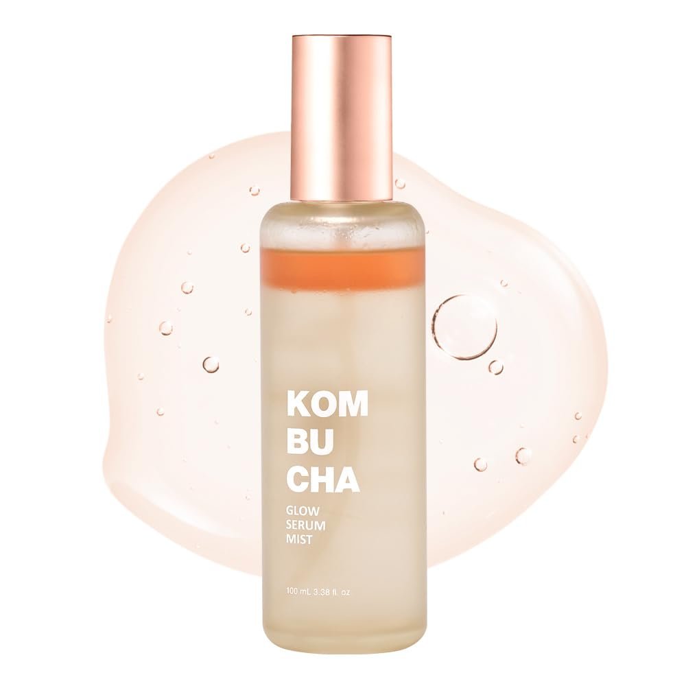 Elishacoy | Kombucha Glow Serum Mist 100 ml / 3.38 fl oz Fermented Kombucha + Peptide Glow Face Mist, Vegan Hydrating & Radiance Spray for All Skin Types/Best Moisturizer for Sensitive and Dry
