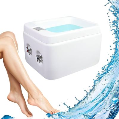 Home Acrylic Footbath, 27L Foot Spa Massage Bucket, Adjustable Temperature, Floor Type Pedicure Bathtub With Foot-operated Drainage Function, Beauty Salon Equipment