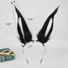 ATekatac Rabbit Ears Handmade Animal Ears Halloween Cosplay Bunny Ears Flower Headband (W Black) view 3