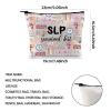 WCGXKO SLP Survival Kit Speech Therapist Gift Zipper Pouch Makeup Bag for Speech Language Pathologist (future SLP) view 2