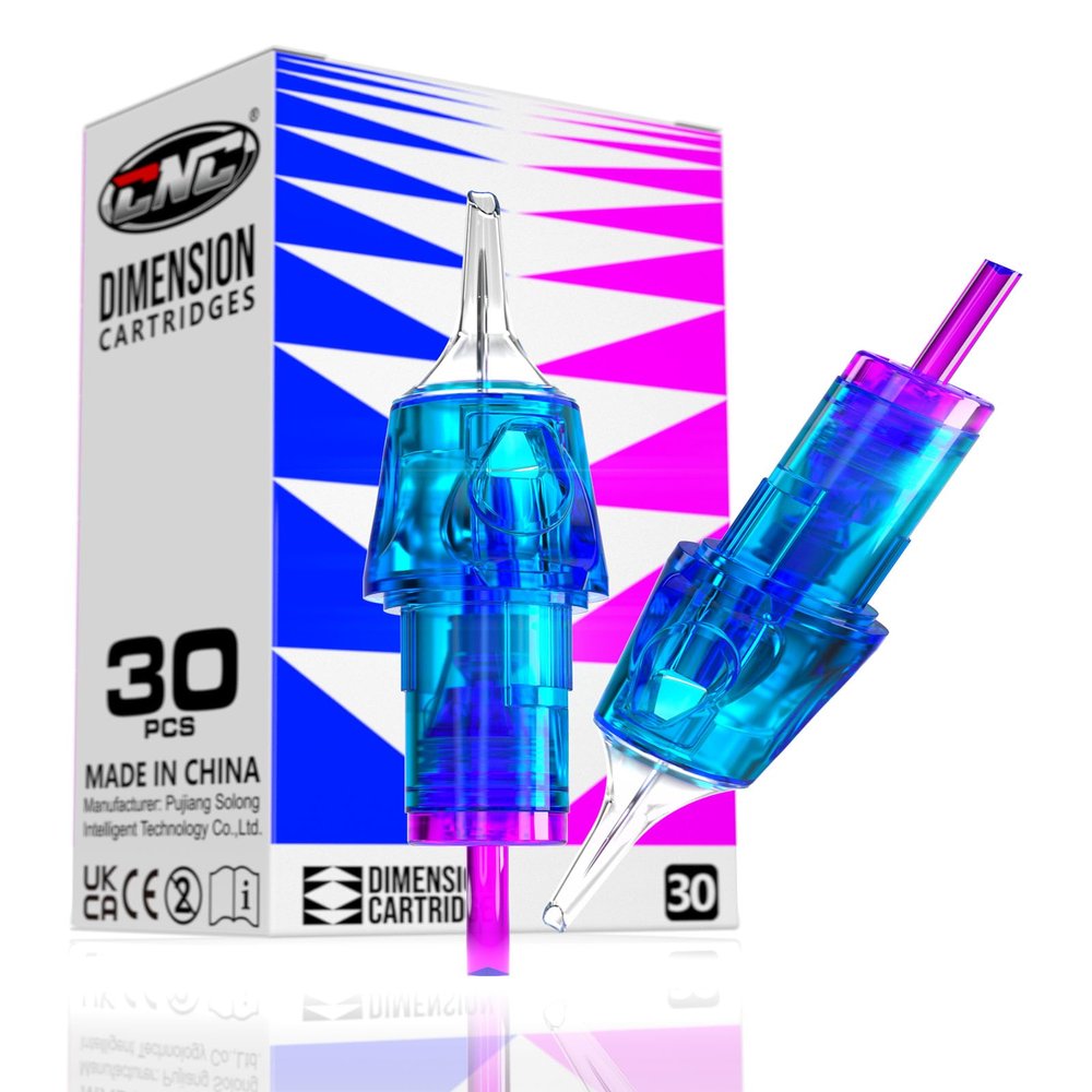 CNC Tattoo Cartridge Needles 30pcs Assorted Needle Cartridges Round Liner #10 Bugpin #12 Standard 3RL 5RL 7RL Mixed for Tattooing Supplies EN04B-30KIT-A