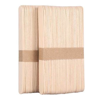 Dioche Wooden Disposable Waxing Stick Spatula Applicator for Hair Removal, 1.8cm Wide 15cm Long Tongue Depressor for Home & Salon Use, 100 PcsBox