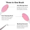 6 PCS Lip Scrub Brush, Double-Sided Mini Silicone Exfoliating Brush for Men Women, lip lightening for dark lips (Pink Green Purple) view 3