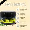 GZE Black Castor Oil Edge Gel Extra Hold Braid, Loc, Twist - Tames Frizz & Controls Edges for Women 4c Hair view 3