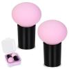 2PCS Round Head Small Mushroom Head Powder Puff Sponge Beauty Makeup Eggs Do Not Eat Powder Dry And Wet Dual-Use Makeup Tools (Pink) view 1