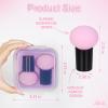 2PCS Round Head Small Mushroom Head Powder Puff Sponge Beauty Makeup Eggs Do Not Eat Powder Dry And Wet Dual-Use Makeup Tools (Pink) view 2
