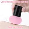 2PCS Round Head Small Mushroom Head Powder Puff Sponge Beauty Makeup Eggs Do Not Eat Powder Dry And Wet Dual-Use Makeup Tools (Pink) view 3