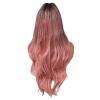 ZYQWEOMS Wigs pink long curls full hood view 1