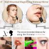 BTremary 8 Wall Mounted Magnifying Makeup Mirror 1X/7X Wall Mount Mirror Swing Arm Two-Sided 360 Swivel Bathroom Shaving Mirror for Men and Women in Hotel/Home, Chrome view 3