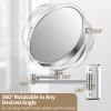 BTremary 8 Wall Mounted Magnifying Makeup Mirror 1X/7X Wall Mount Mirror Swing Arm Two-Sided 360 Swivel Bathroom Shaving Mirror for Men and Women in Hotel/Home, Chrome view 4