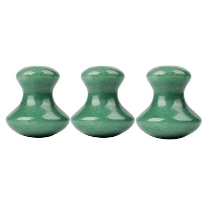 3 Pc Jade Mushroom Shape Tool Natural Rose Quartz Jade Stone Gua Sha Facial Eye Neck Skin Scraper SPA Relax Foot Care,Green