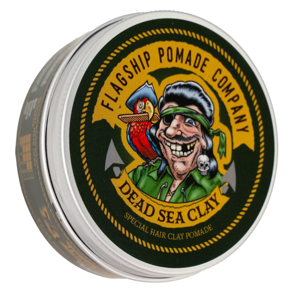 FLAGSHIP Handmade Hair Pomade for Men  Dead Sea Clay Formula with Strong Hold & Matte Finish  Low Shine, Barbary Incense Scent  3.4 oz