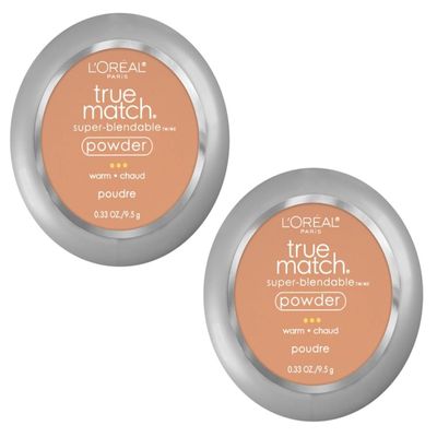 Revitalift Pack of 2 L'Oreal Paris True Match Super-Blendable Powder, Suntan W5.5