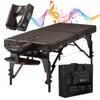 Master Massage 31" Supreme Massage Table Beauty Bed Package with Extra MusicMaster Ergonomic Dream Sound Face Cradle Cushion- Chocolate Nano view 1