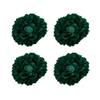 Koolgil Women's 4Pcs Bohemia Peony Flowers Hairpin Hair Clip Flower Brooch for Travel Party Festivals PF-22 (Dark Green) view 1