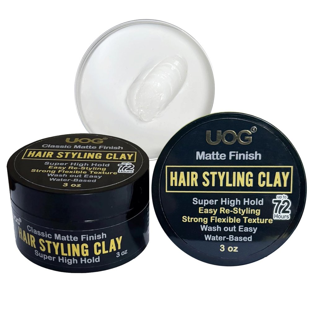 UOG (United One Hair Styling Clay  High Hold, Matte Finish, Non-Greasy & Re-Stylable | Flexible & Easy to Wash Out| Anti-Dandruff Formula for Healthy Hair- 1PC (1 PC) 1