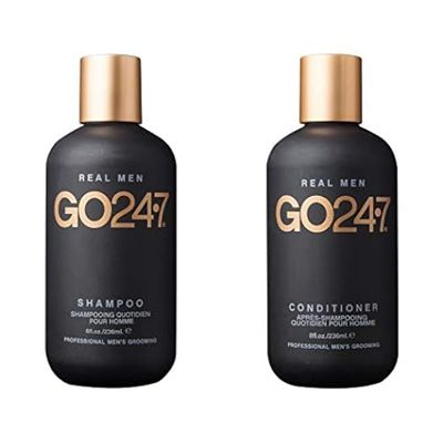 GO247  Come Clean Bundle  Shampoo & Conditioner  Cleanses, Hydrates, Strengthens, Mens Hair, 8fl.oz, 8fl.oz