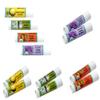 8 Organic Jojoba Oil Lip Balms; 4 different scents: Lemon, Lavender, Orange, Unscented. Each Lip Balm is .15 oz/4.5 gm. Contains scent but there is no taste. view 1