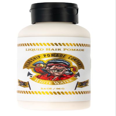 Flagship Handmade White Water Liquid Hair Pomade Medium/Strong Hold Medium Shine Light Tweed Scent 3.4 oz