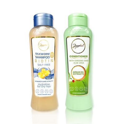 ANYELUZ Dry Hair Shampoo and Conditioner Duo, Enhances Hair Elasticity Softness Strength and Natural Shine, Enhances Hair Condition, Moisturized Hair