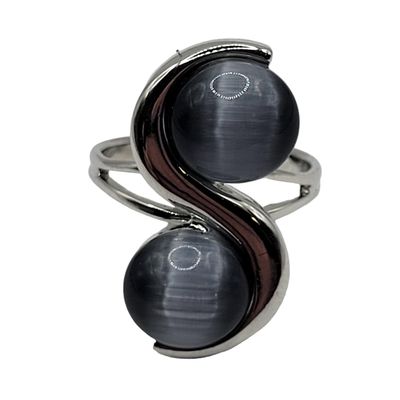 cat Eyes Gray Mineral Healing Stone Crystal geofossiles RG800-4