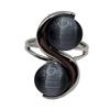 cat Eyes Gray Mineral Healing Stone Crystal geofossiles RG800-4 view 1