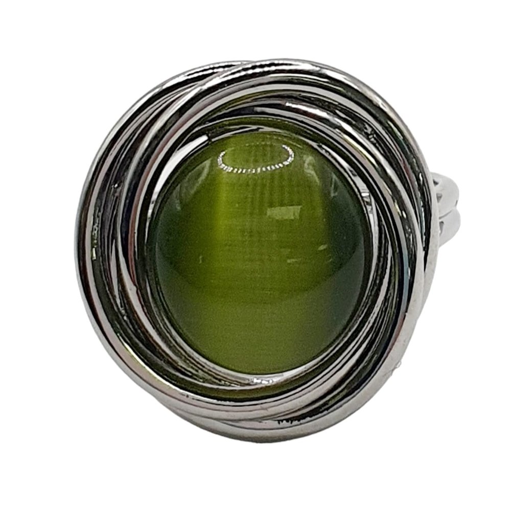 cat Eyes Green Mineral Healing Stone Crystal geofossiles RG800-22
