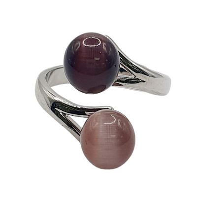 cat Eyes Purple Mineral Healing Stone Crystal geofossiles RG800-7