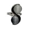 cat Eyes Gray Mineral Healing Stone Crystal geofossiles RG600-3 view 1