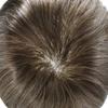 0.08mm Thin Skin Toupee for Men Human Hair Replacement System Full PU Mens Toupee V-looped Front Invisible Hairline Hair System for Men Hairpiece 8X10 #210 #2 DARKEST BROWN+10% GREY 100% Density view 4