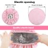 2 Pcs Pink Series Deep Conditioning Hot Oil Hair Treatment Caps - Waterproof, Double Layer, Reusable Shower & Steam Caps view 2