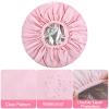 2 Pcs Pink Series Deep Conditioning Hot Oil Hair Treatment Caps - Waterproof, Double Layer, Reusable Shower & Steam Caps view 3