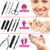 Manicure Set Pedicure Kit Stainless Steel 12 Pcs Set Toe Finger Nail Clipper Personal Care Grooming For Men Women with Luxurious Travel Case - Black view 3