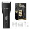 ENSSU Cordless Hair Clippers for Men - Waterproof Beard Trimmer with Ceramic Blade, Rechargeable Electric Hair Cutting Kit for Adults and Kids, Black view 1