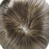 0.08mm Thin Skin Toupee for Men Human Hair Replacement System Full PU Mens Toupee V-looped Front Invisible Hairline Hair System for Men Hairpiece 8X10 #520 #5 MEDIUM LIGHT BROWN+20% GREY 100% Density view 4