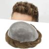 0.08mm Thin Skin Toupee for Men Human Hair Replacement System Full PU Mens Toupee V-looped Front Invisible Hairline Hair System for Men Hairpiece 8X10 #1710 #17 DARK ASH BLONDE+10% GREY 100% Density view 1