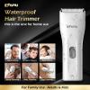 ENSSU Cordless Hair Clippers for Men - Waterproof Beard Trimmer with Ceramic Blade, Rechargeable Electric Hair Cutting Kit for Adults and Kids, White view 2