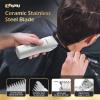 ENSSU Cordless Hair Clippers for Men - Waterproof Beard Trimmer with Ceramic Blade, Rechargeable Electric Hair Cutting Kit for Adults and Kids, White view 4
