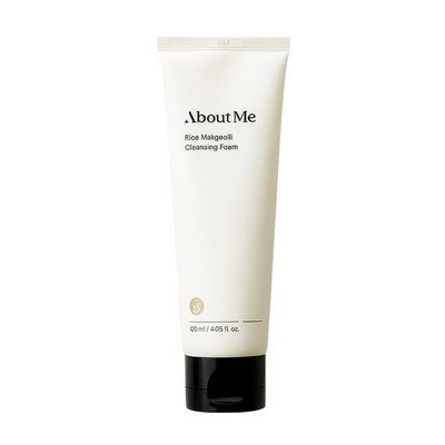ABOUT ME Rice Wine (Makgeolli) Cleansing Foam - Gentle Exfoliating Face Wash for Clear, Hydrated Skin (120ml/4.06 fl oz)
