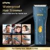 ENSSU Cordless Hair Clippers for Men - Waterproof Beard Trimmer with Ceramic Blade, Rechargeable Electric Hair Cutting Kit for Adults and Kids, Blue view 2