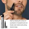 Bozento Beard Pen,Beard Filler for Men,Bozento Beard Filler,Waterproof Beard and Eyebrow Filling Pen Kit (Grey) view 2