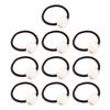 10 Pieces Hair Ties Hair Bands with 20mm Round Blank Cabochon Setting Tray Elastic Hair Rope with Blank Tray for DIY Hair Accessories Making, Black and Silver view 1