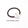 10 Pieces Hair Ties Hair Bands with 20mm Round Blank Cabochon Setting Tray Elastic Hair Rope with Blank Tray for DIY Hair Accessories Making, Black and Silver view 3