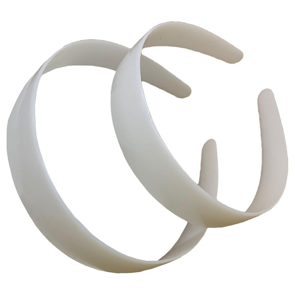 10 Pieces Plastic Headbands Simple Hair Hoop DIY Hair Band Accessories 30mm Wide No Teeth Plain Headbands Craft Plastic Headbands for DIY Hair Accessories, White