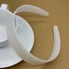 10 Pieces Plastic Headbands Simple Hair Hoop DIY Hair Band Accessories 30mm Wide No Teeth Plain Headbands Craft Plastic Headbands for DIY Hair Accessories, White view 2