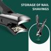 German Nail Clippers for Men Thick Nails, VANWIN Toenail Clippers for Seniors Large Wide Jaw Opening, Heavy Duty No Splash Fingernail Clipper with Safety Lock Nail Clippers with Catcher for Women view 2