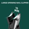 German Nail Clippers for Men Thick Nails, VANWIN Toenail Clippers for Seniors Large Wide Jaw Opening, Heavy Duty No Splash Fingernail Clipper with Safety Lock Nail Clippers with Catcher for Women view 3