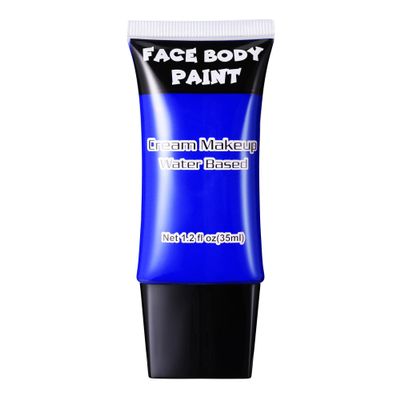 DALVGFN Blue Face Paint, Professional Face Painting Kit, Cream FX Water Based Body Paint, Full Coverage Foundation Makeup, SFX Makeup For Halloween Avatar Corpse Bride Mystique Mermaid Clown Cosplay